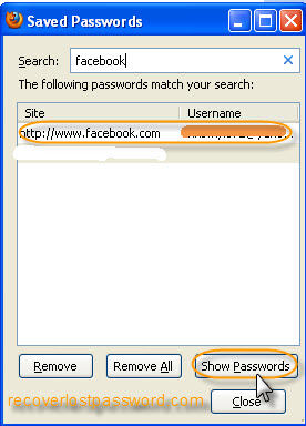 Show Firefox Saved Password
