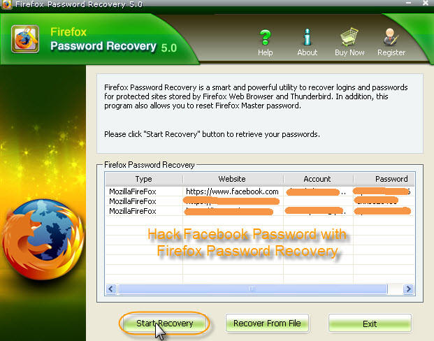 Firefox Password Recovery