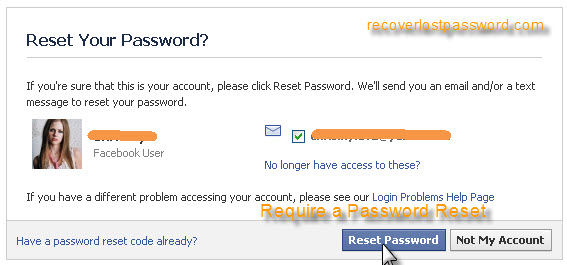 Require Facebook Password Reset