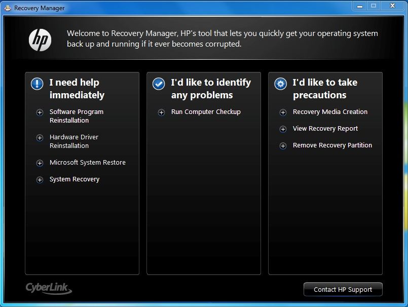 Hp Pc System Recovery Download Windows 7