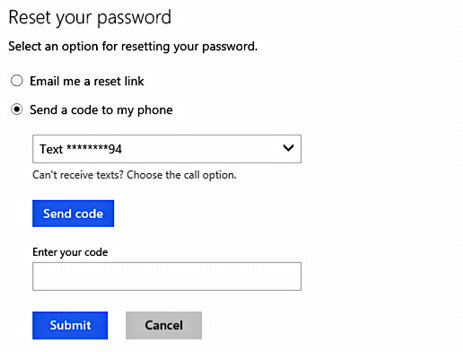 forgot password of microsoft account