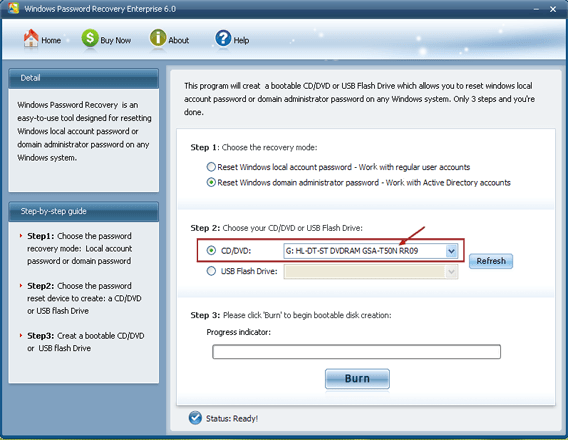 windows password reset device