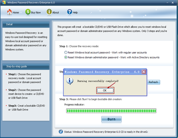 reset windows password successfully