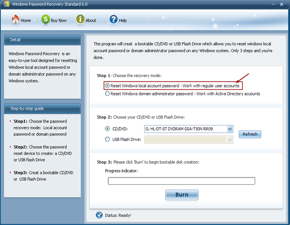 Windows Password Recovery Standard
