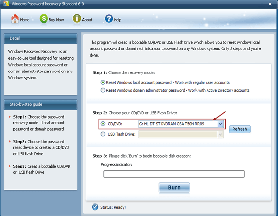 windows password reset device