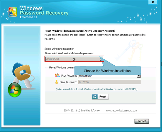 choose windows installation