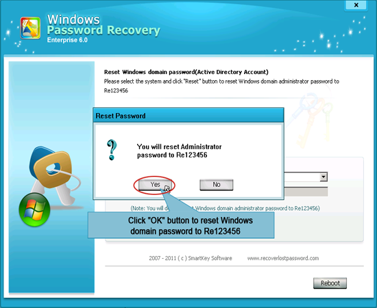 confirm password reset operation