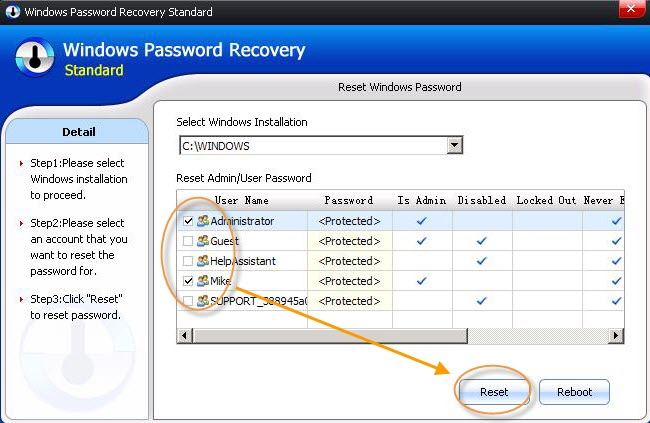 Administrator Password Reset Windows 8