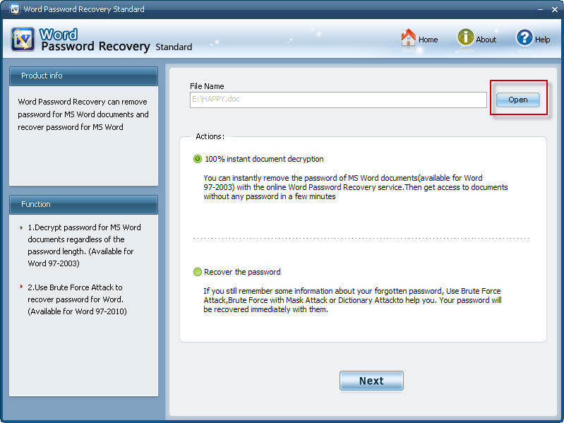 Word Password Recovery Standard 6.17