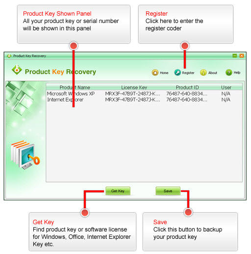 Product Key recovery tools