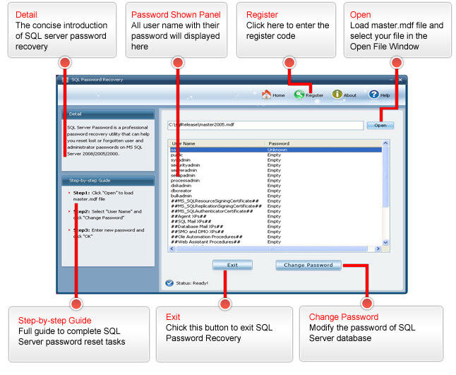 advanced SQL password recovery tool