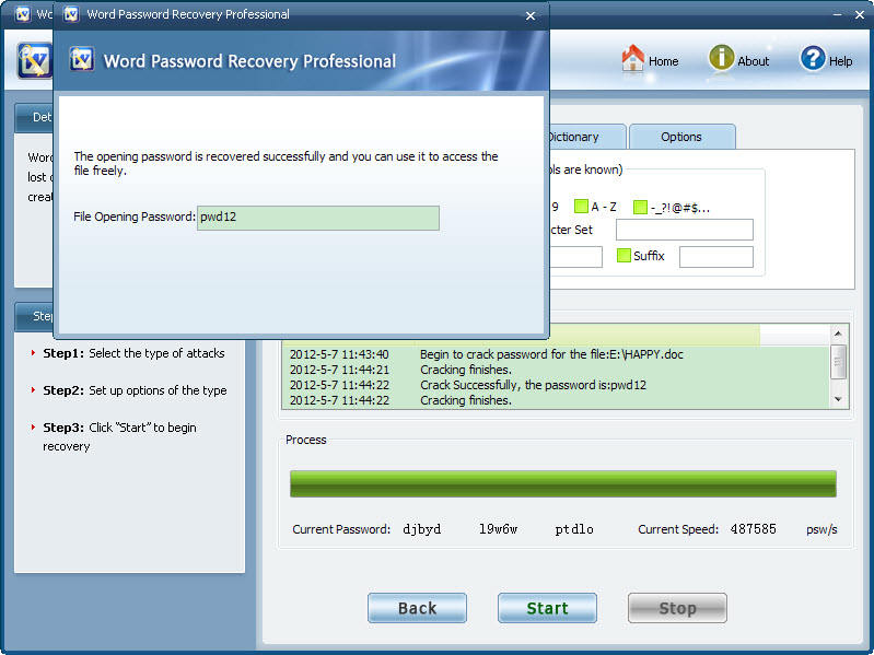 WORD PASSWORD RECOVERY KEY word password recovery key: