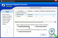 select the domain account