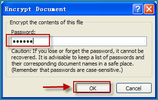how to encrypt a word document