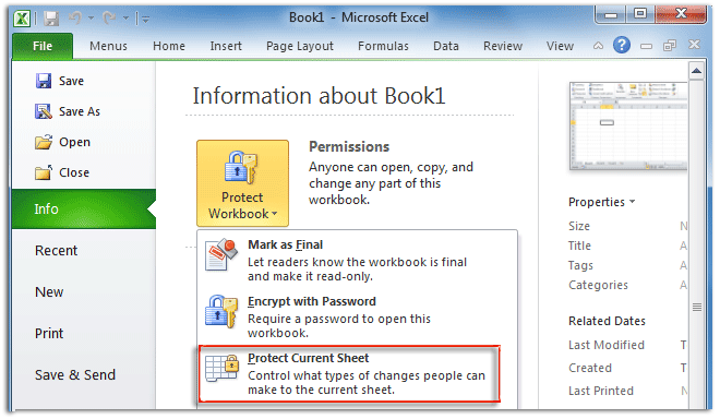 ms excel 2013 password protect