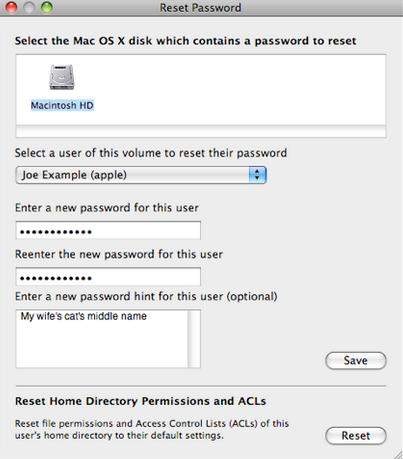 mac os x recover lost keychain password