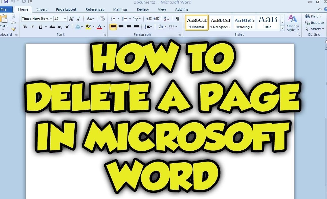 how to delete a page in microsoft word 360 mac