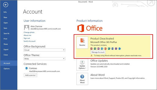 activation office 2016 pro plus