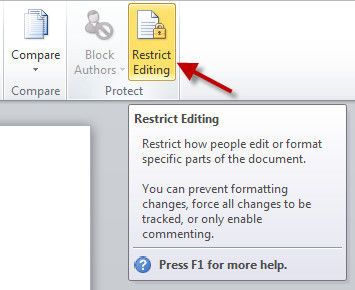 how to unlock selection in microsoft word