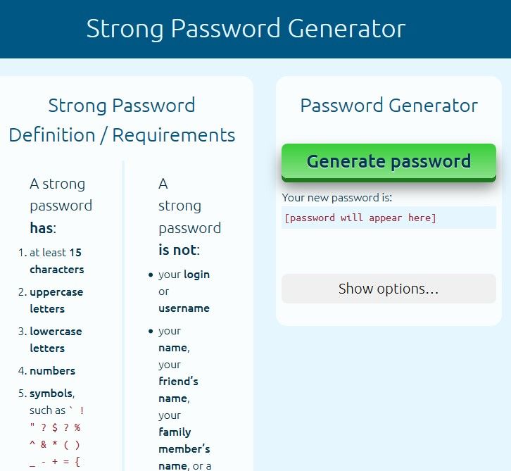 password generator word