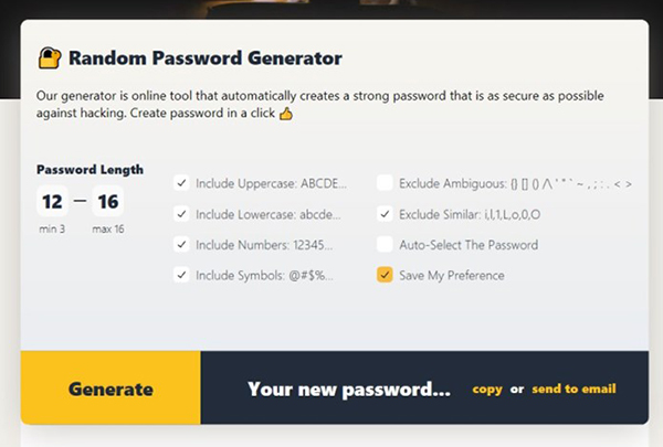 strong password generator javascript