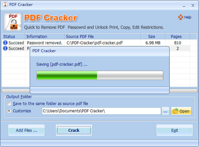 how to crack the password of pdf file online