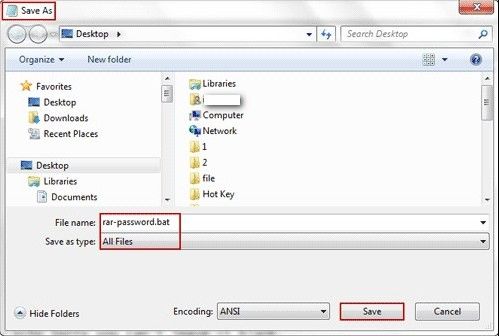 crack winrar password with notepad