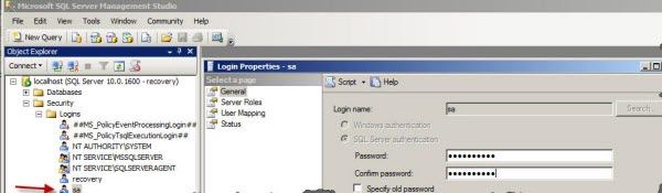 How to remove sql server password from sql server 2012 2008 r2 2005