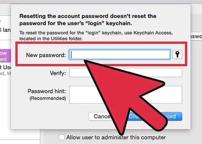 how to reset password in imac