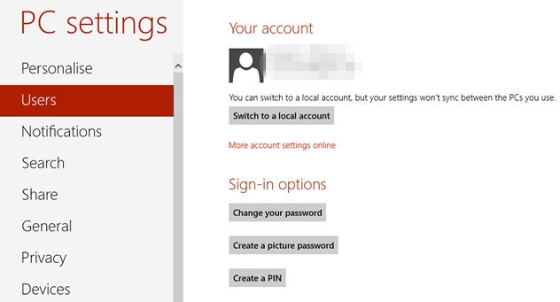 how to make password in windows 8