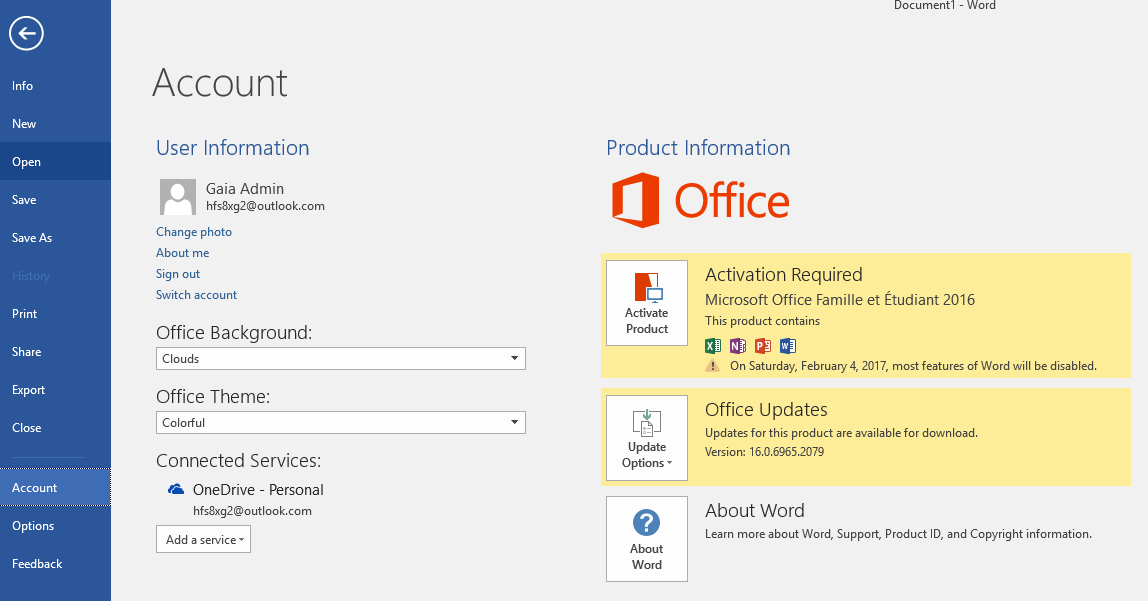 office 2016 key activation