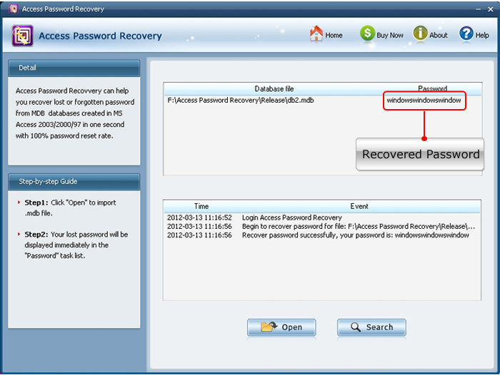 break password access database