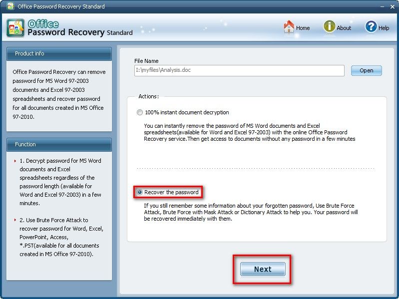 ms word 2007 password recovery