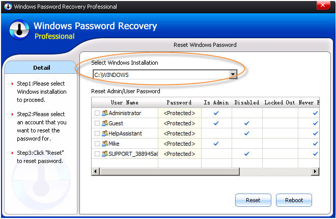 windows 10 pro password